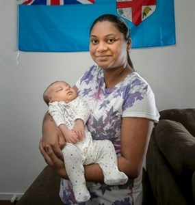 Tongan mother with her infant child.