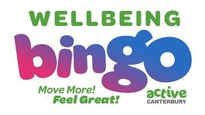 Wellbeing Bingo from Active Canterbury: Move more, feel great!